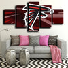 five piece wall art prints Atlanta Falcons logo live room decor-1231 (2)
