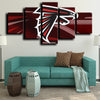 five piece wall art prints Atlanta Falcons logo live room decor-1231 (3)