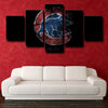 five piece wall art prints Chicago Bears Logo Emblem live room decor-1220 (2)