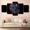 five piece wall art prints Chicago Bears Logo Emblem live room decor-1220 (4)