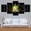five piece wall art prints FC Barcelona Messi decor picture-1225 (3)