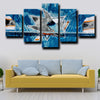 five piece wall art prints San Jose Sharks Logo live room decor-1212 (3)