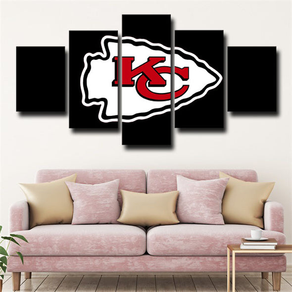 five panel canvas art framed prints Kansas City Chiefs decor picture-8 (3)