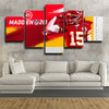 five piece modern art framed print Chiefs Patrick Mahomes wall picture-30 (3)