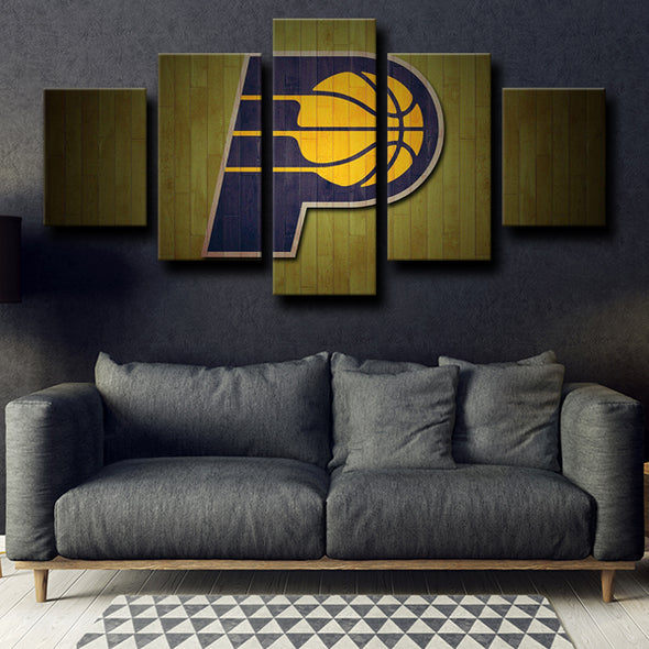 Indiana Pacers Logo Badge Gold