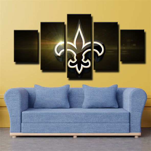  piece modern art framed print  New Orleans Saints Badge wall decor 1207(2)