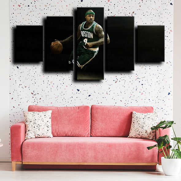 wall art set of 5 canvas prints Celtics MVP Thomas decor picture-1218 (2)