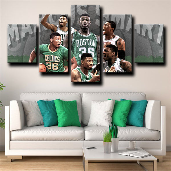 wall canvas 5 piece art prints Boston Celtics Smart decor picture-1238 (2)