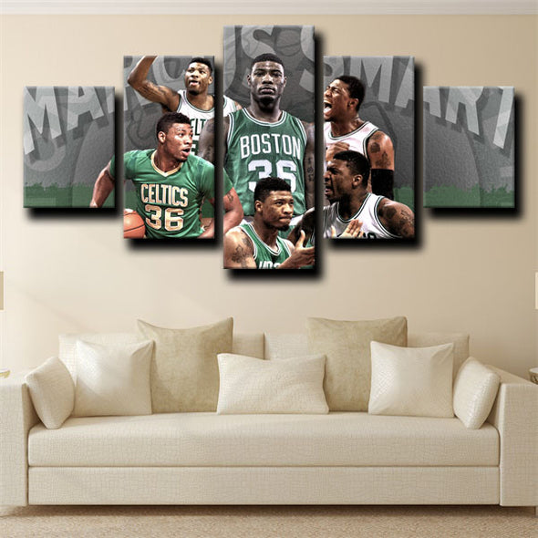 wall canvas 5 piece art prints Boston Celtics Smart decor picture-1238 (4)