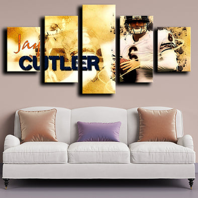 wall canvas 5 piece art prints Chicago Bears Cutler decor picture-1210 (1)