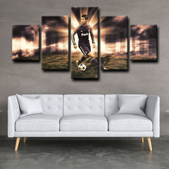  wall canvas 5 piece art prints Cristiano Ronaldo decor picture1212 (4)