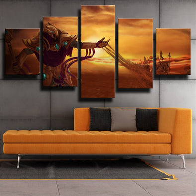 wall canvas 5 piece art prints League Legends Azir decor picture-1200 (1)
