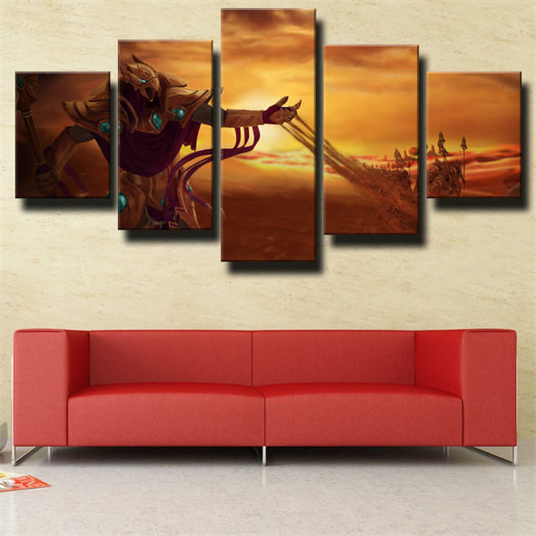 wall canvas 5 piece art prints League Legends Azir decor picture-1200 (3)