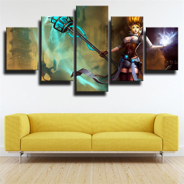 wall canvas 5 piece art prints League Of Legends Janna decor picture-1200 (1)