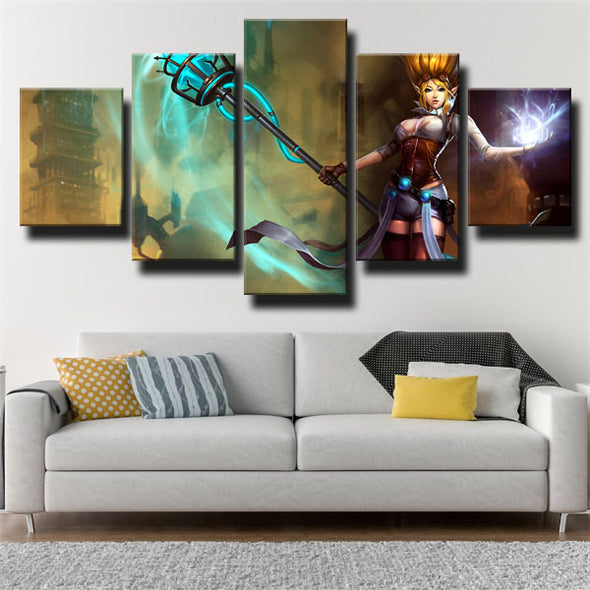 wall canvas 5 piece art prints League Of Legends Janna decor picture-1200 (2)