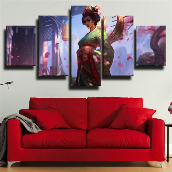 wall canvas 5 piece art prints League Of Legends Karma decor picture-1200 (3)
