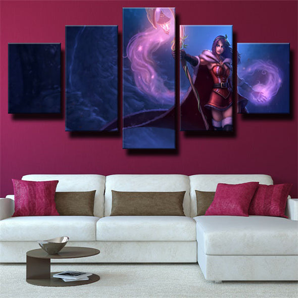 wall canvas 5 piece art prints League Of Legends LeBlanc decor picture-1200 (3)
