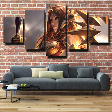 wall canvas 5 piece art prints League Of Legends Leona decor picture-1200 (1)