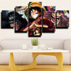 wall canvas 5 piece art prints One Piece Monkey D. Luffy decor picture-1200 (2)