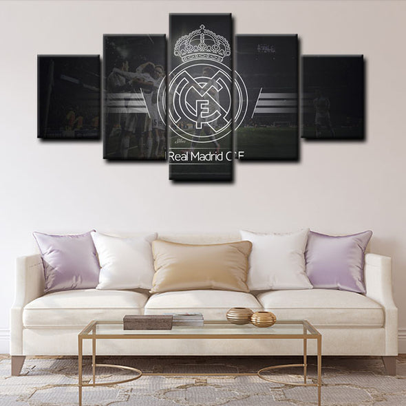 wall canvas 5 piece art prints Real Madrid CF decor picture1212 (3)