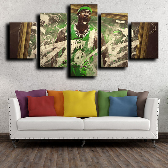 wall canvas 5 piece framed prints Celtics Thomas home decor-1219 (2)